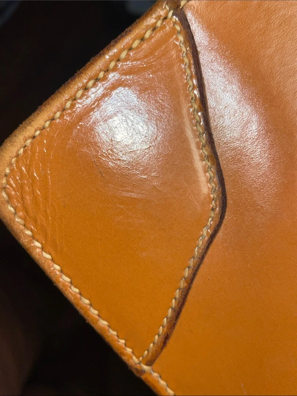 Vintage Atlas-Classic Men's Tan Leather Briefcase with Top Handle